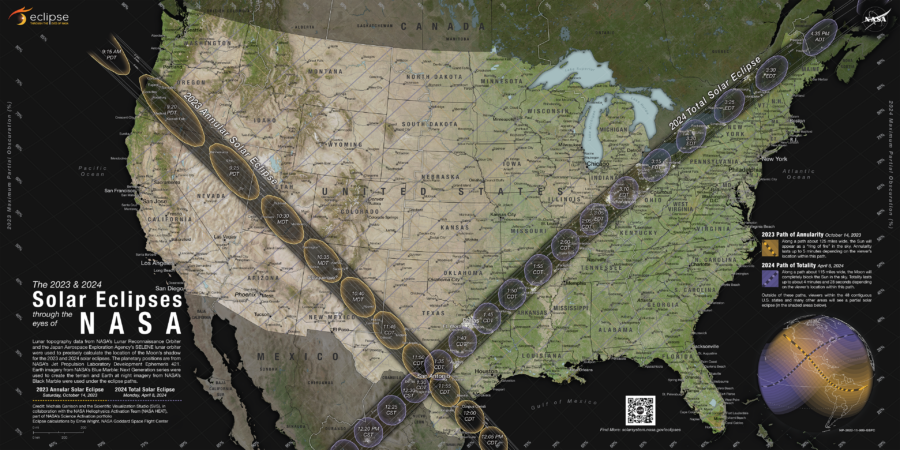 Solar eclipse map by NASA